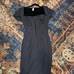 Chic Asymmetrical Gray Dress